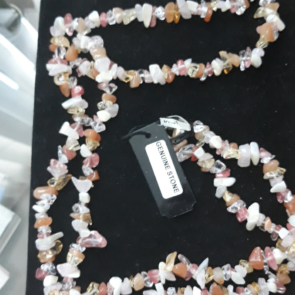 Genuine stone necklace